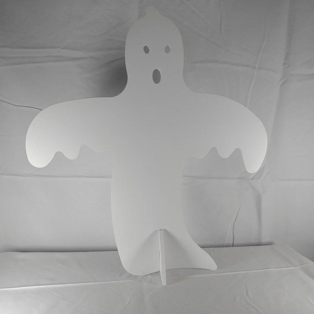 2016 Longaberger Woodcrafts RARE Halloween‎ Whitewashed Ghost Silhouette Cutout